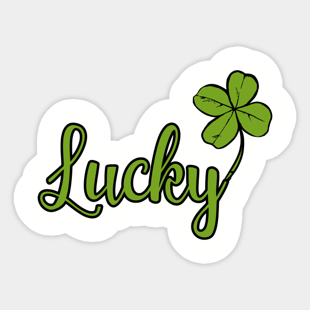 Luck of the Irish Clover Sticker by numpdog